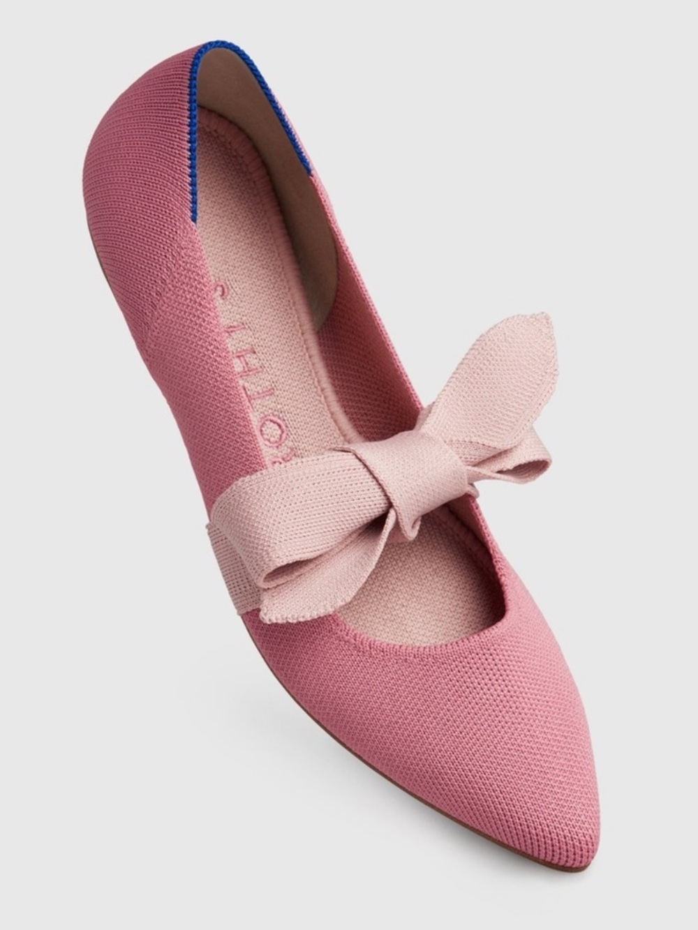Rothy’s Mary Jane Tie Flat in Rosebud